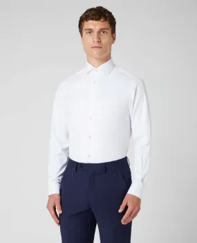 Remus Uomo Seville Long Sleeve Formal Shirt With Stretch - White