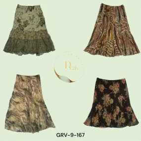 Retro Revival – Y2K Poly Skirt for a Timeless Style(9-167)