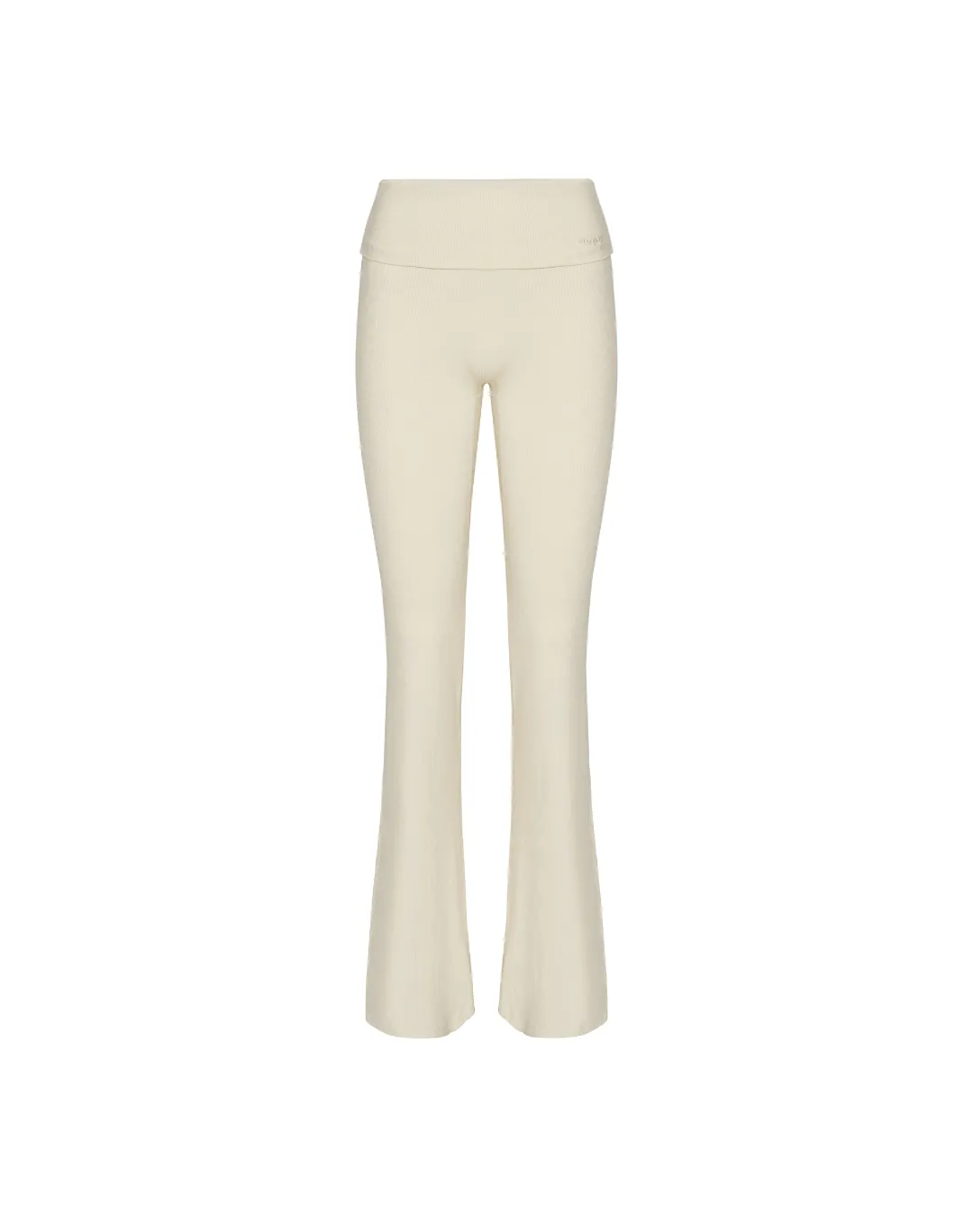 Rib Fold Over Pants - Honey