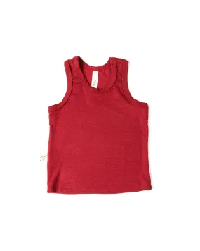 rib knit tank top CO - crimson