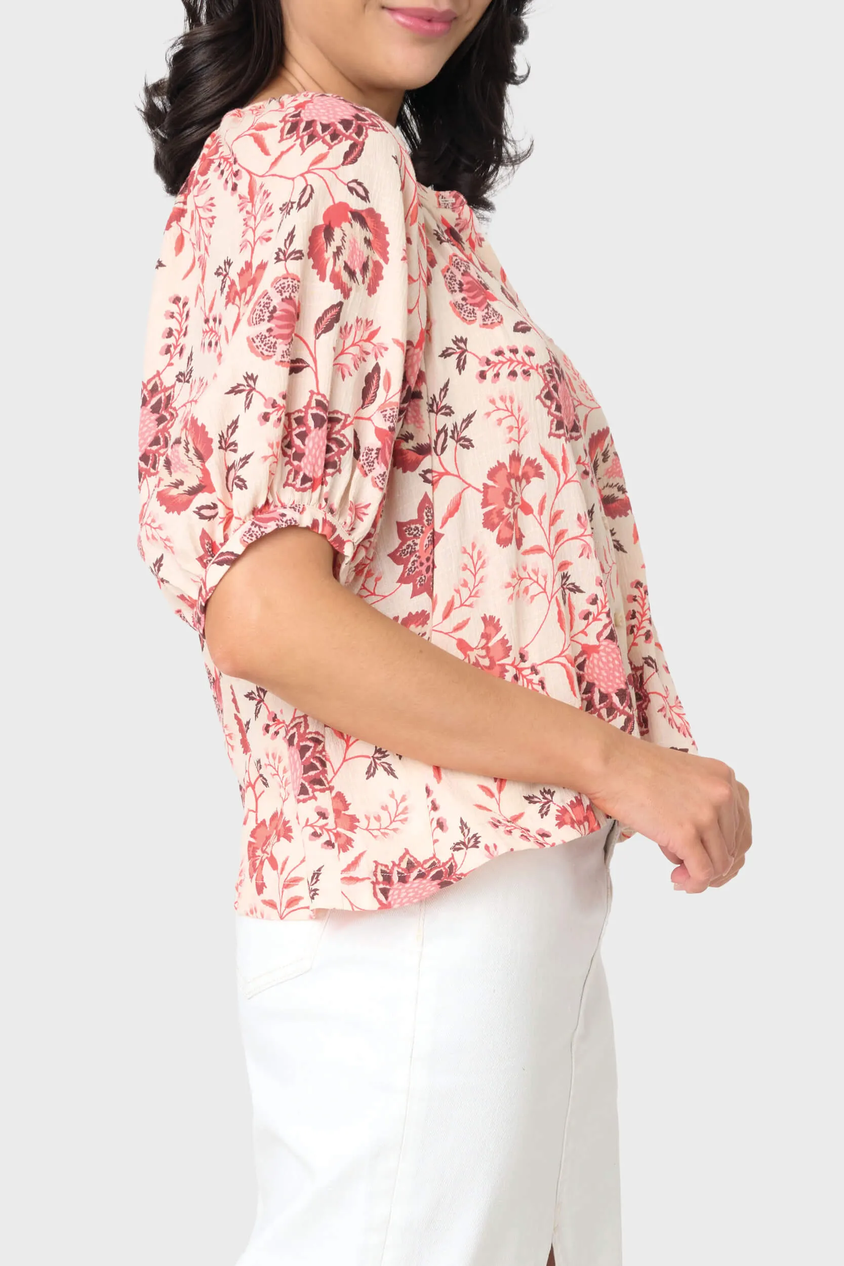 Sanctuary Bubble Sleeve Boho Blouse