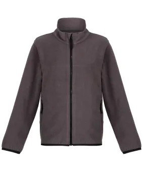 Seal Grey/Black - Kids full-zip microfleece