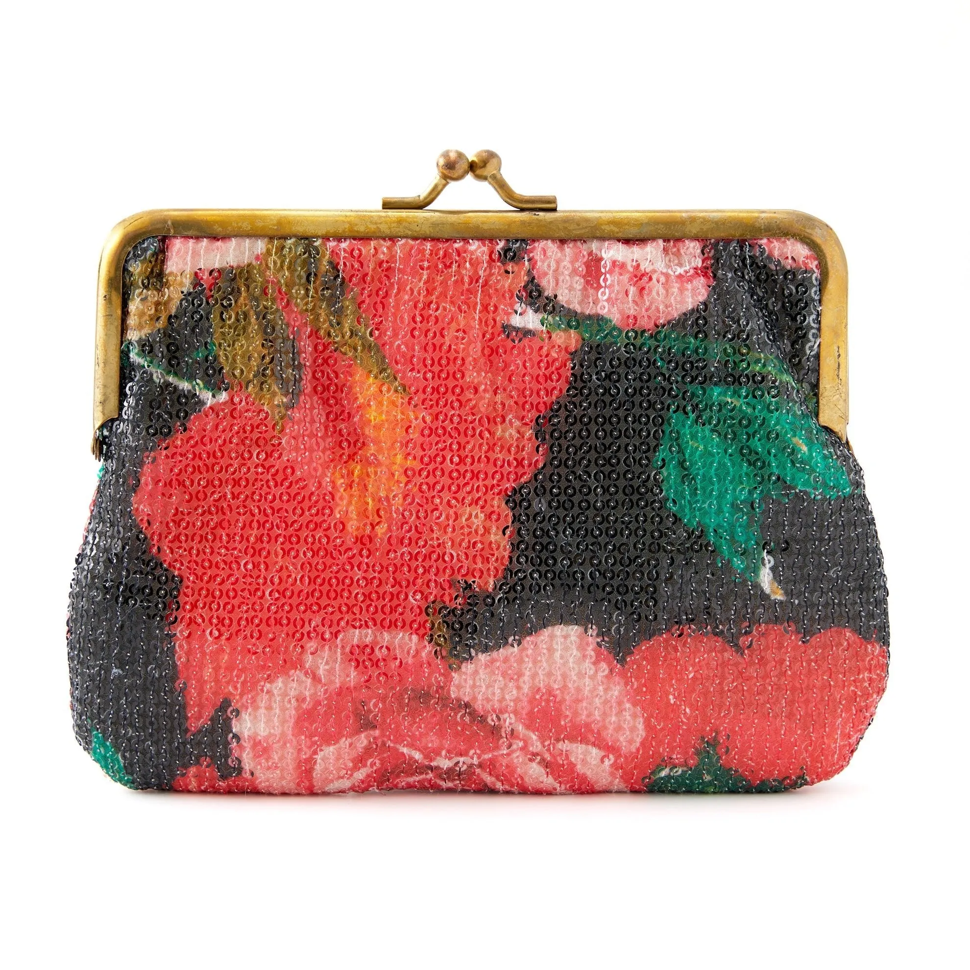 Sequined Roses Clutch