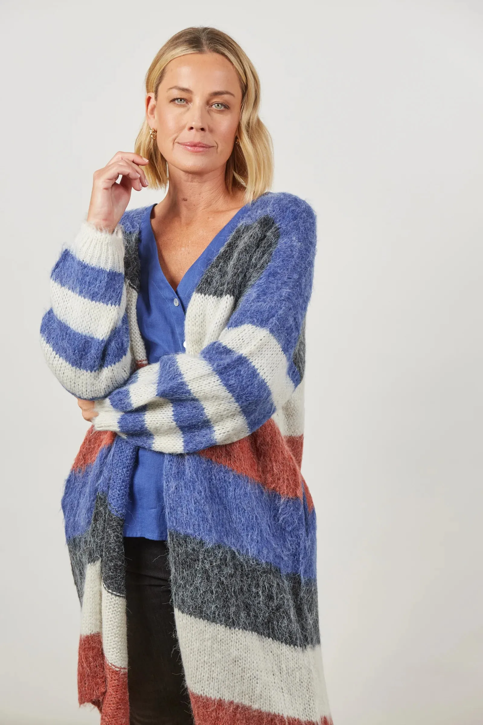 Serene Stripe Cardigan ONE SIZE