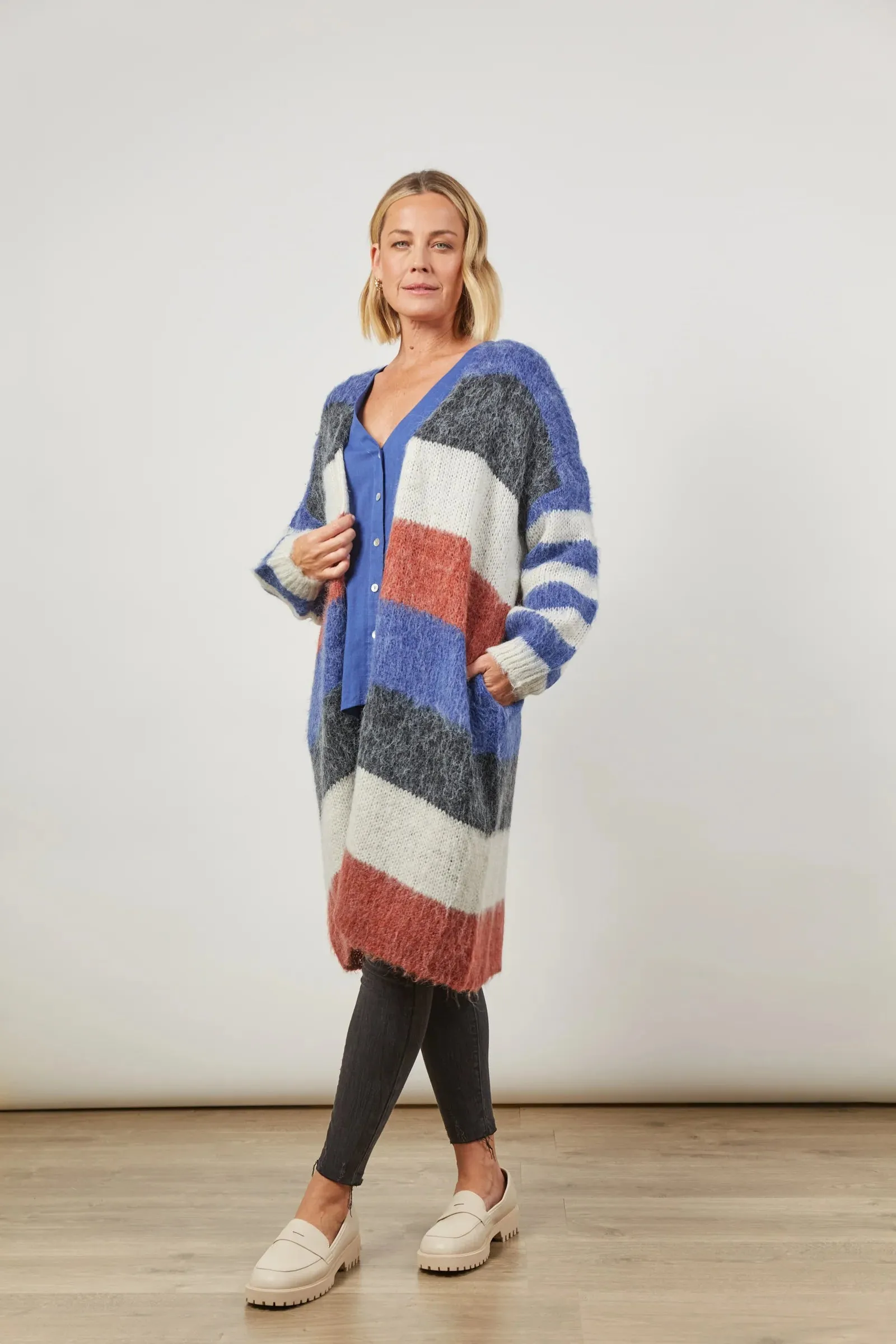 Serene Stripe Cardigan ONE SIZE