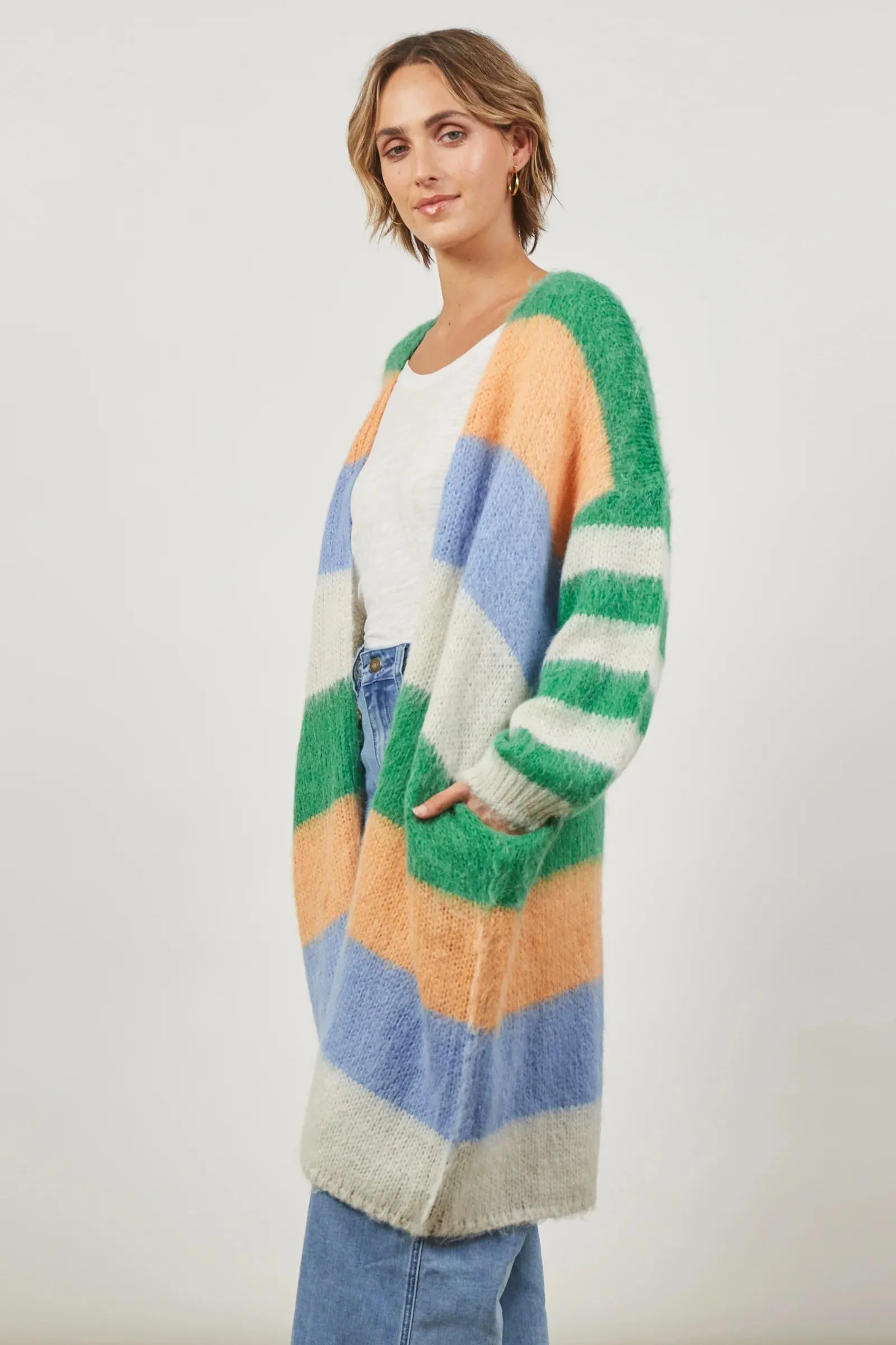 Serene Stripe Cardigan ONE SIZE