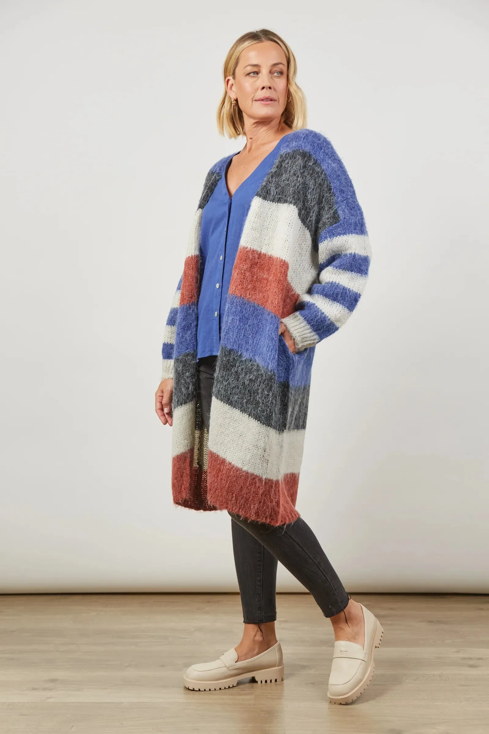 Serene Stripe Cardigan ONE SIZE