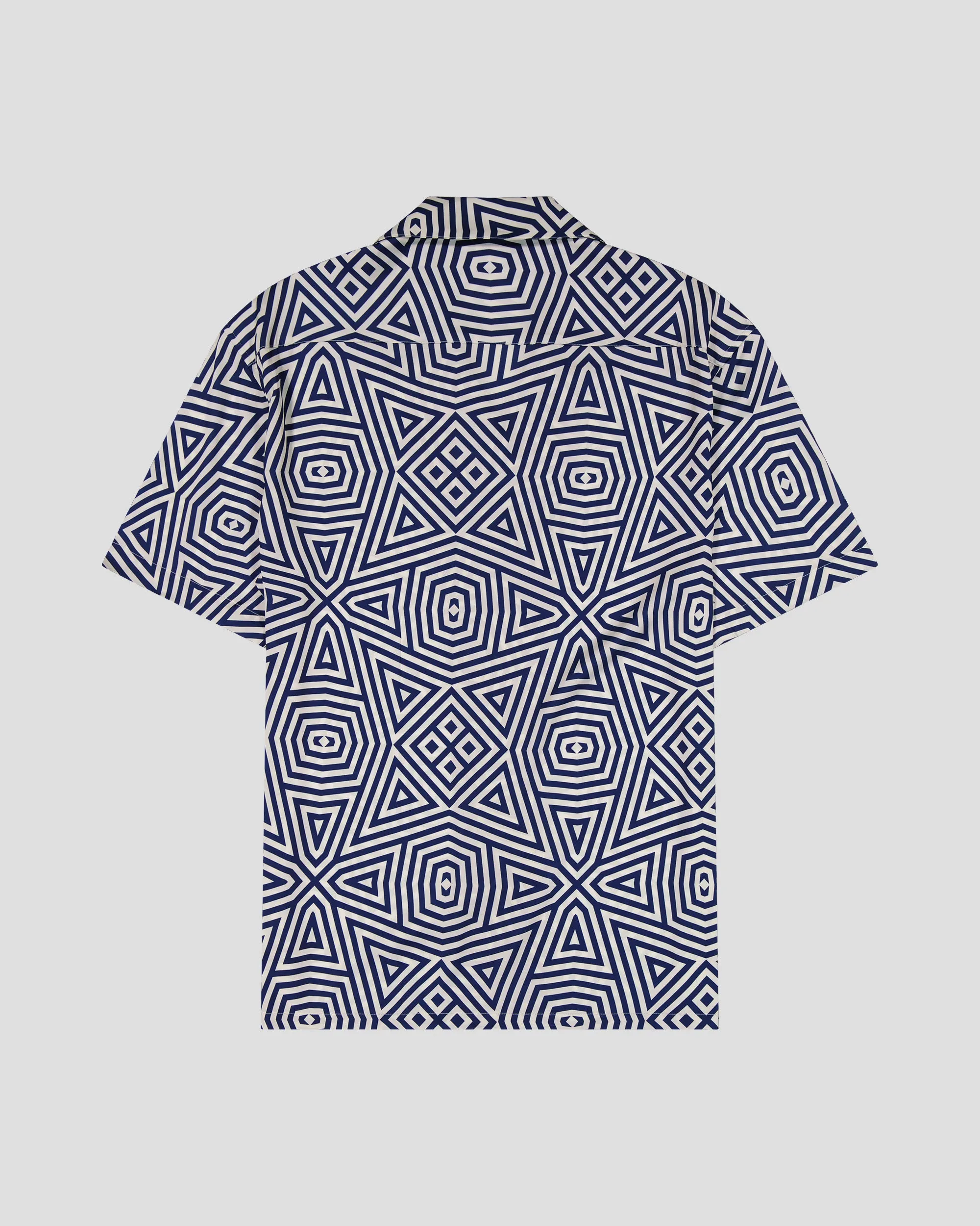 SG Camp Collar Shirt - Geometric Stars - Navy