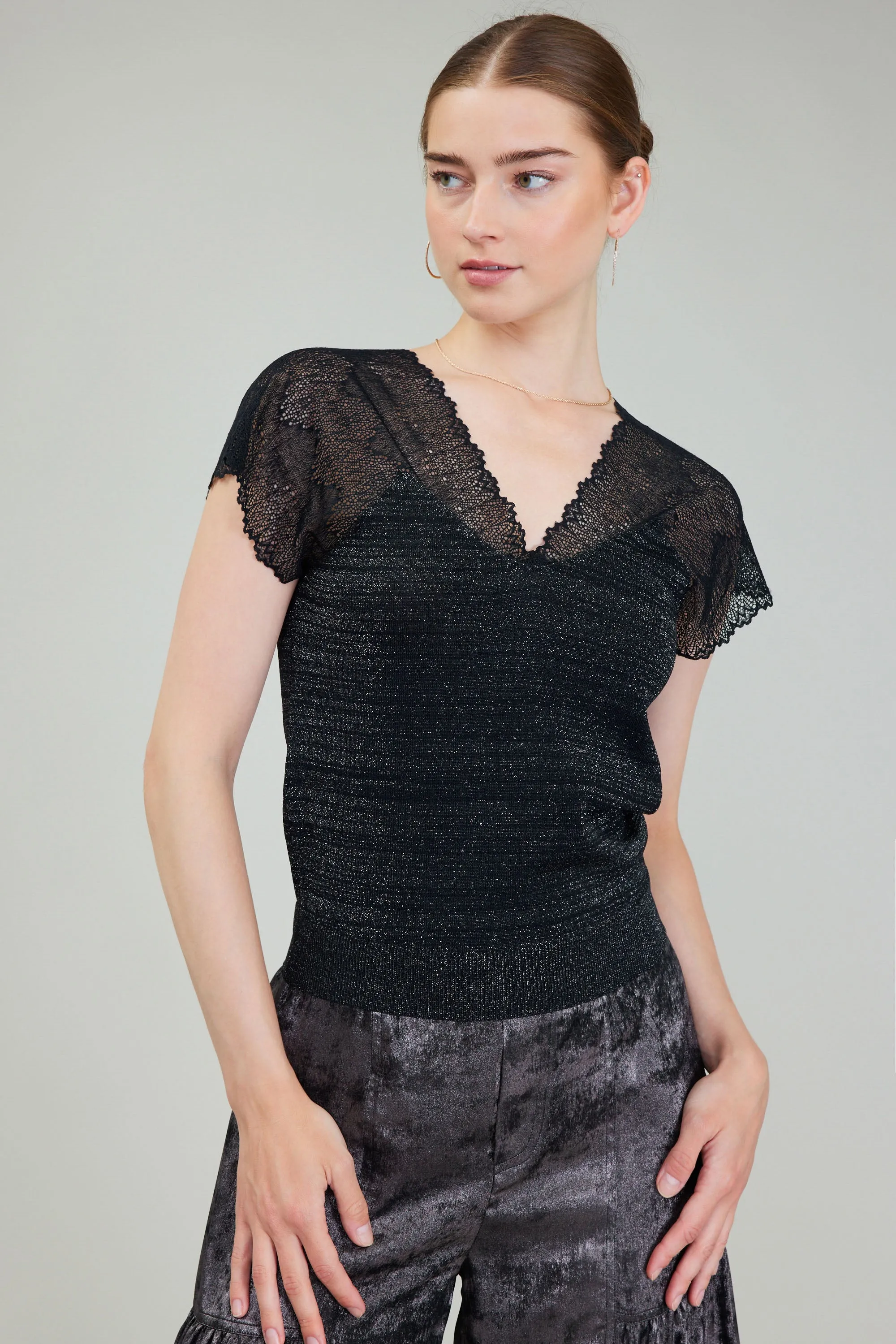 Shimmer Lace Top