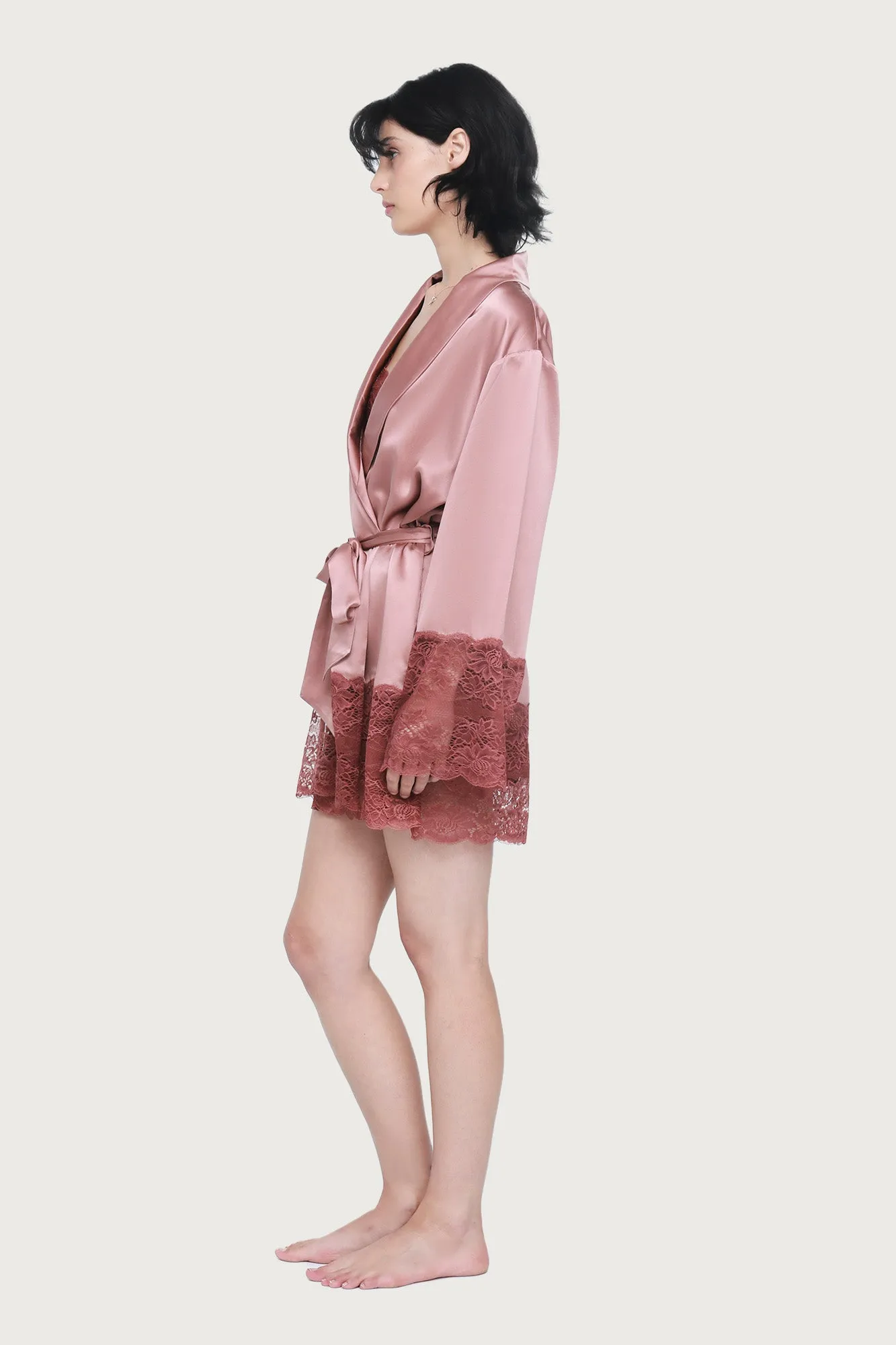 Silk Lace Robe