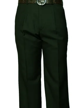 SLIM FIT FLAT FRONT DRESS PANTS, SUPER 150'S ITALIAN FABRIC | PA-200A-Hunter