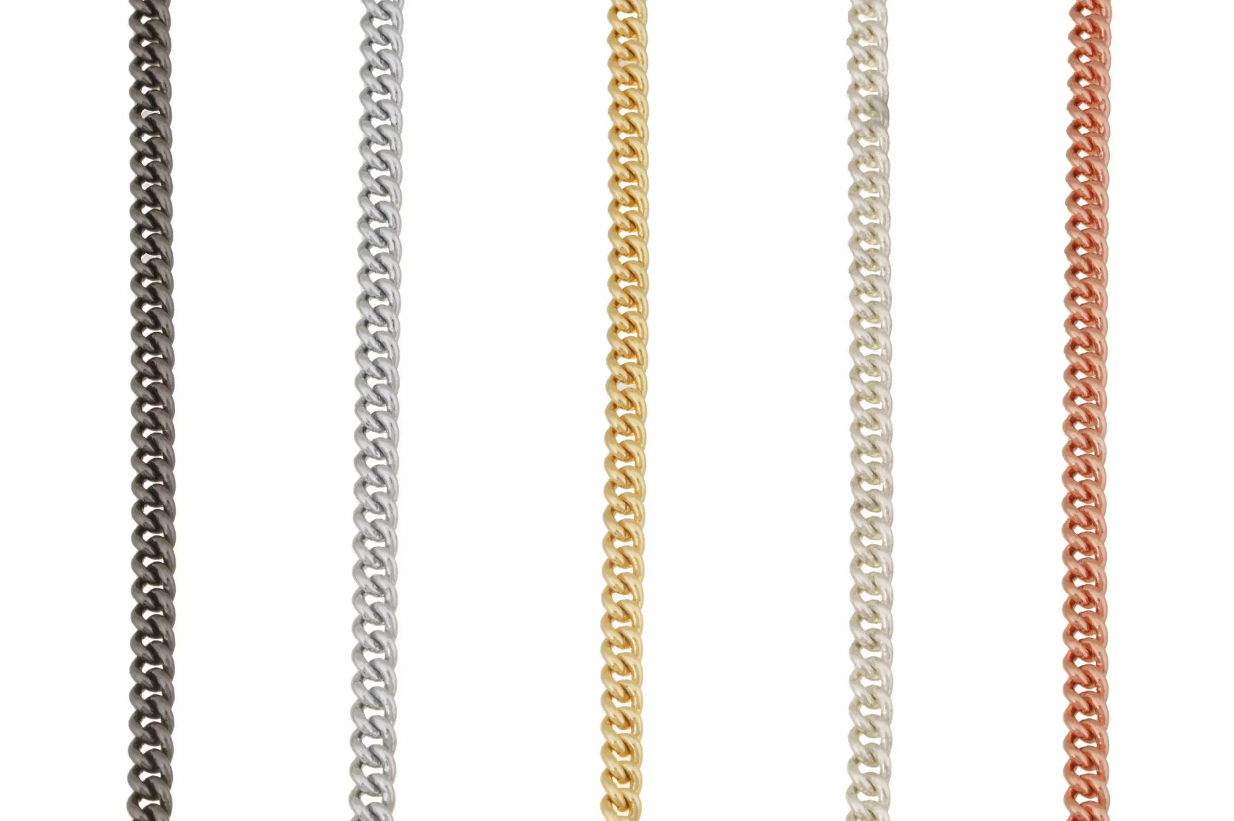 Slip Curve Show Chain Collar - Gold Plated Metal Chain