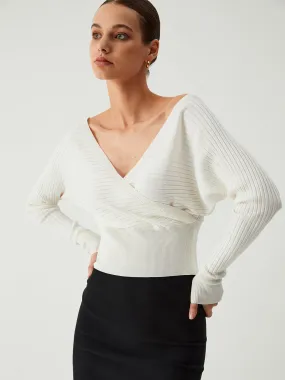 Snowflake Knit Graceful Wrap Top