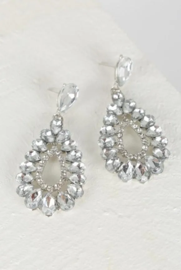 Statement pear shaped earrings