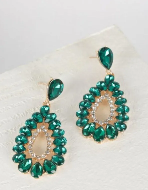 Statement pear shaped earrings