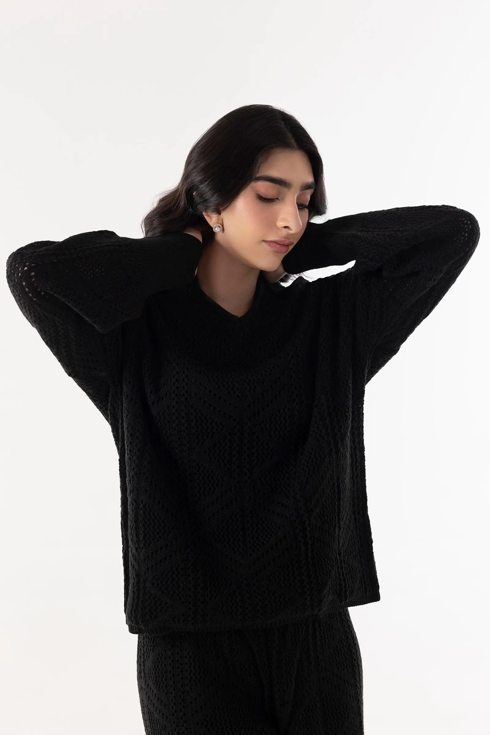 Stitched Knitted Sweater Co-ord - FW24WSU036FP2T