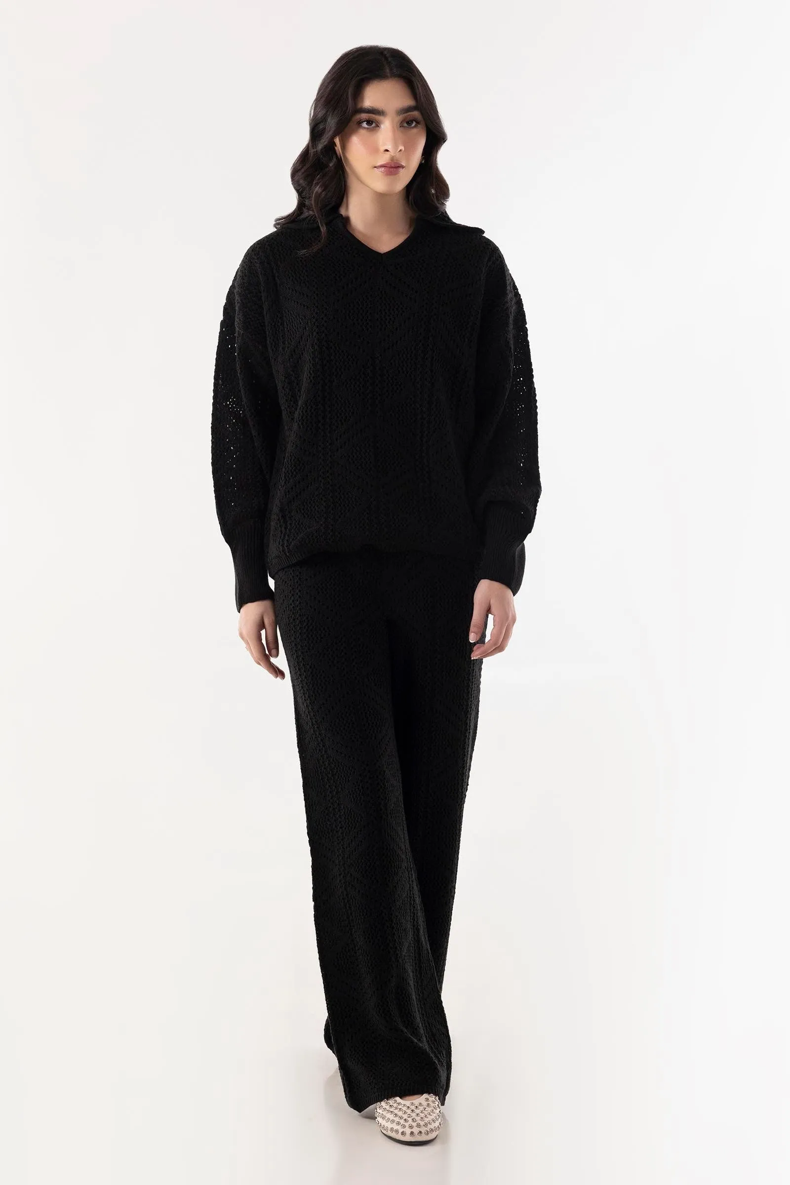 Stitched Knitted Sweater Co-ord - FW24WSU036FP2T