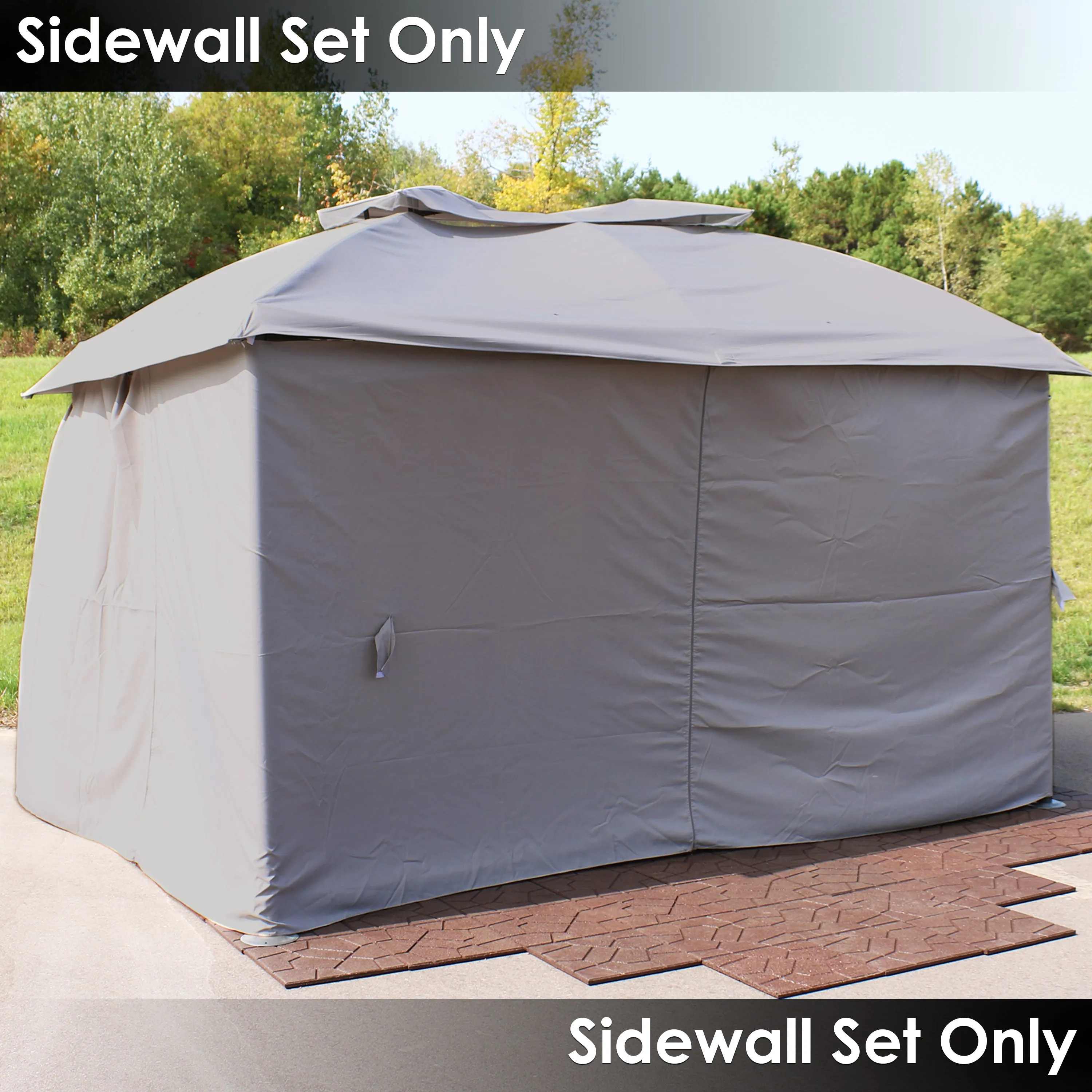 Sunnydaze 4-Piece Polyester Sidewall Set for 10' x 10' Gazebo