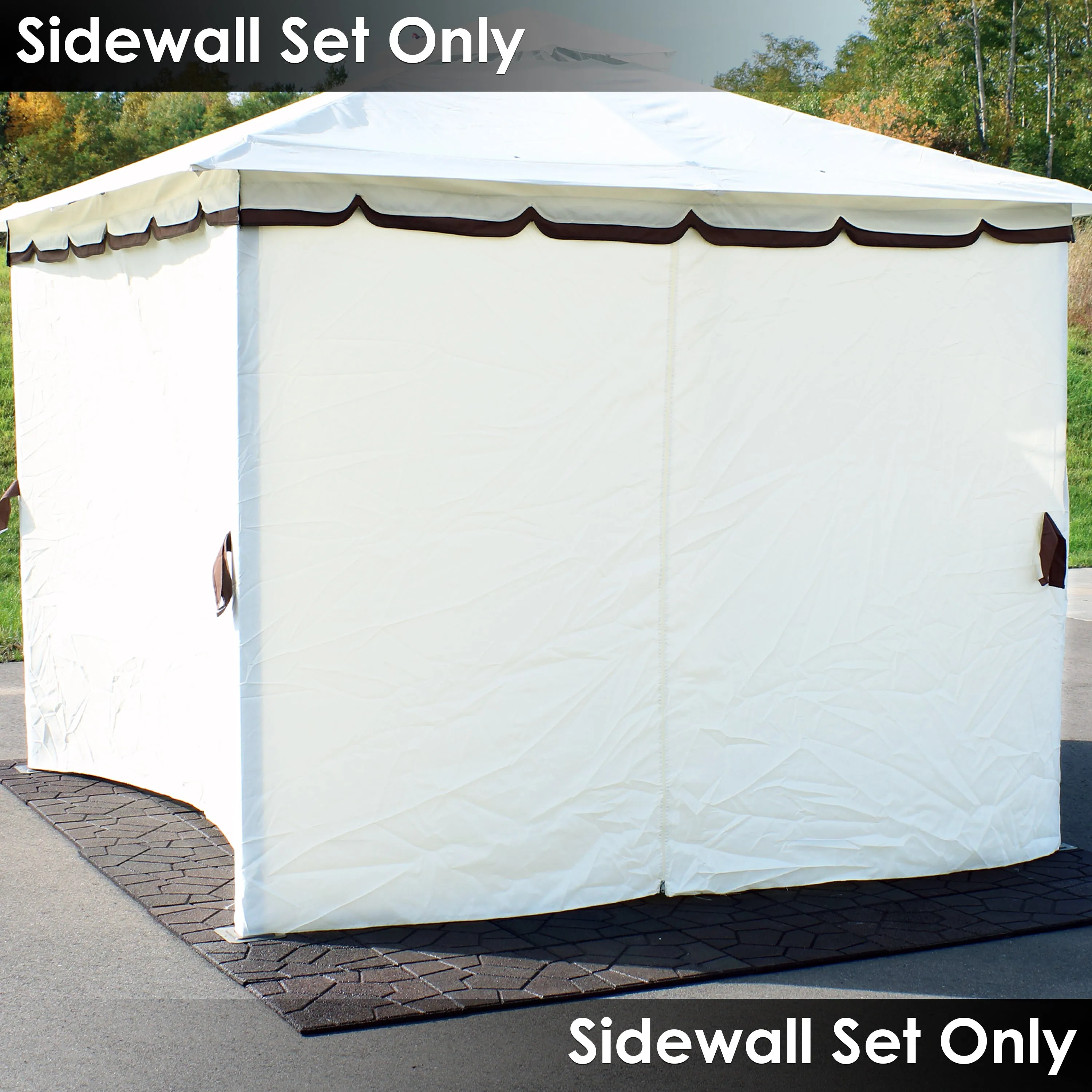 Sunnydaze 4-Piece Polyester Sidewall Set for 10' x 10' Gazebo