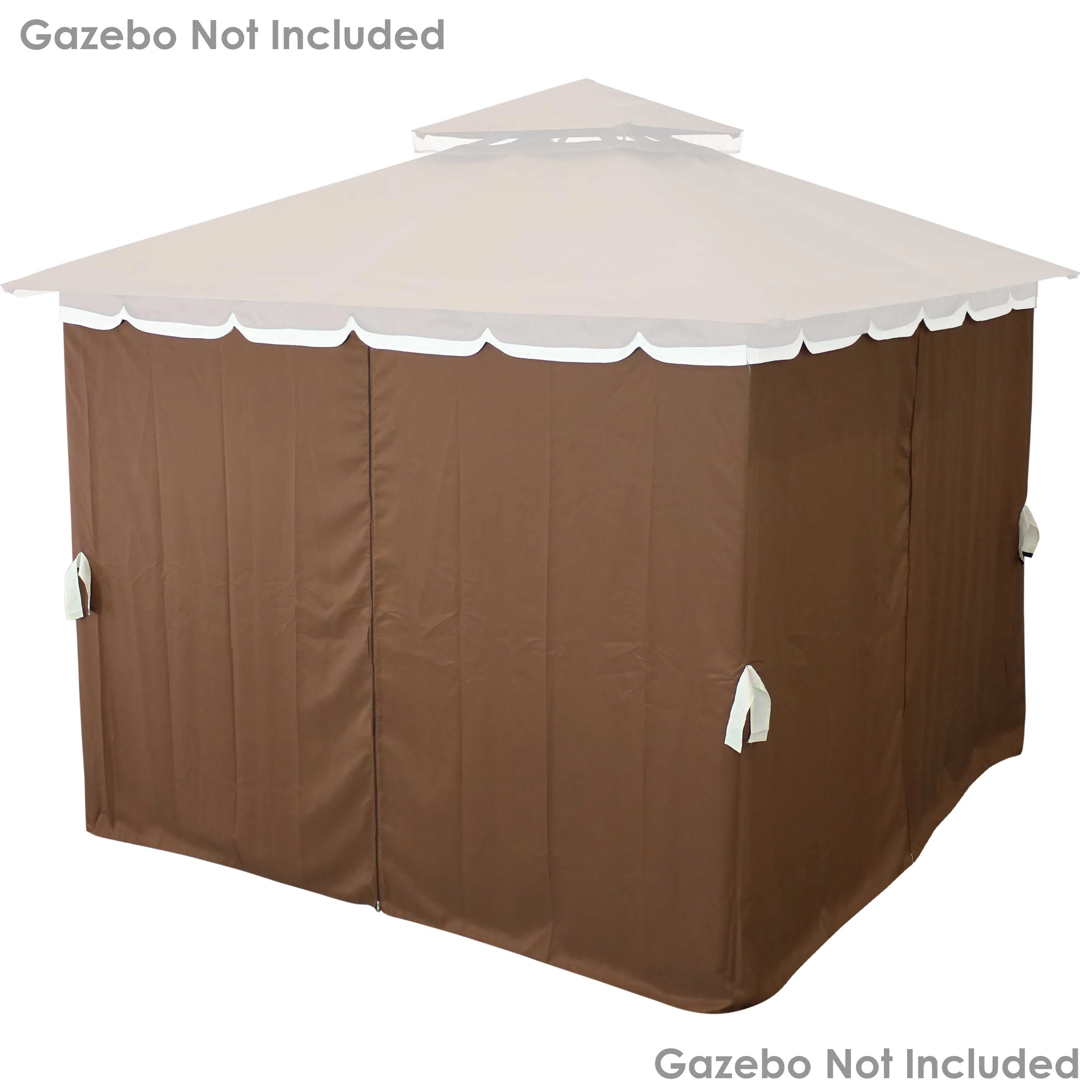 Sunnydaze 4-Piece Polyester Sidewall Set for 10' x 10' Gazebo