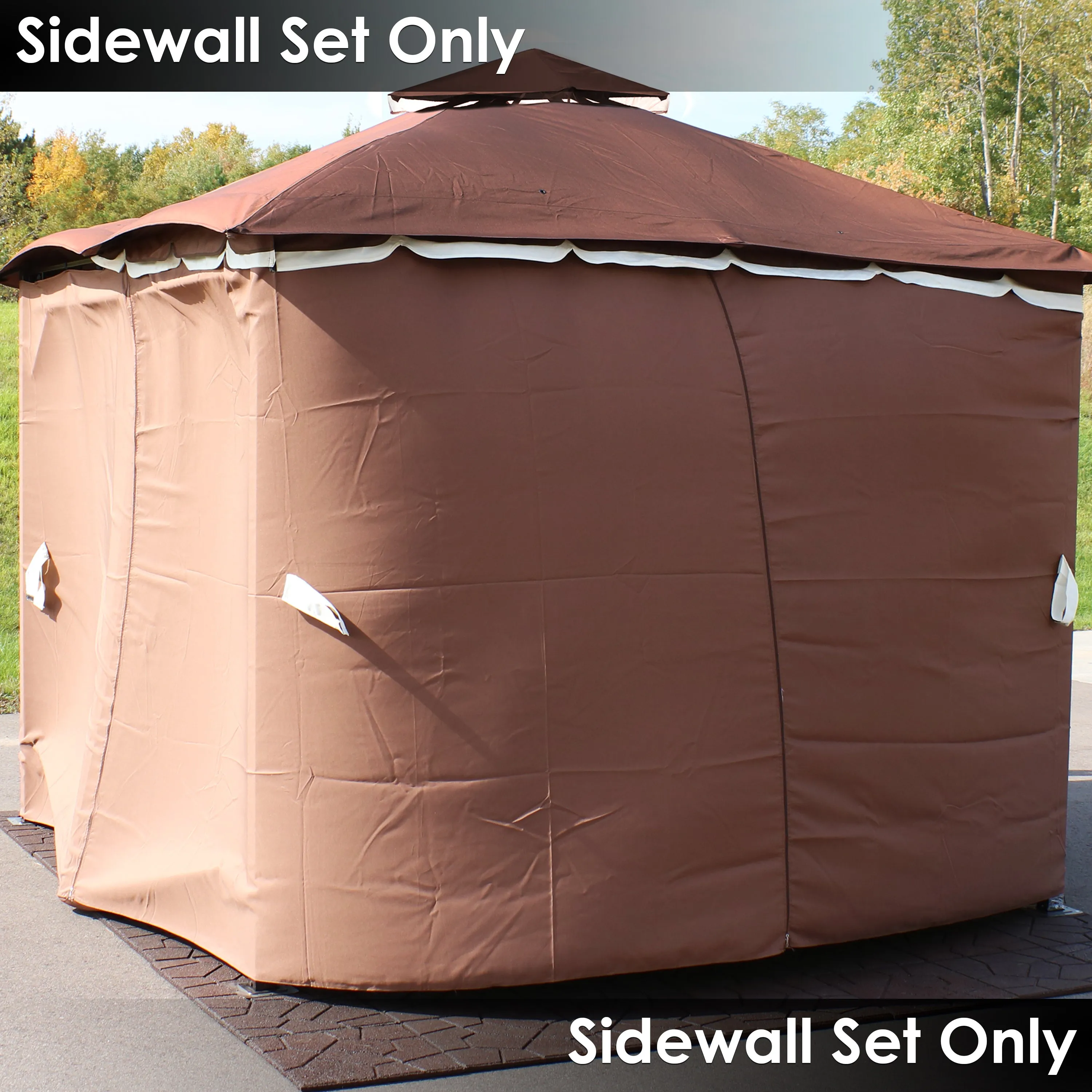 Sunnydaze 4-Piece Polyester Sidewall Set for 10' x 10' Gazebo