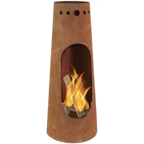 Sunnydaze Santa Fe Steel Chiminea with Rustic Finish - 50"