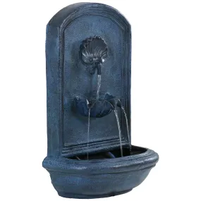 Sunnydaze Seaside Outdoor Wall Fountain with Electric Pump - 27" H