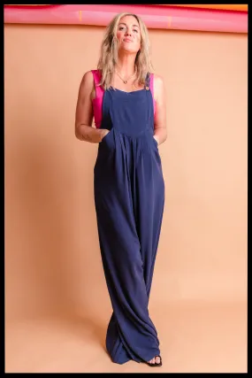 Tall Kami Overall Jumpsuit-Navy