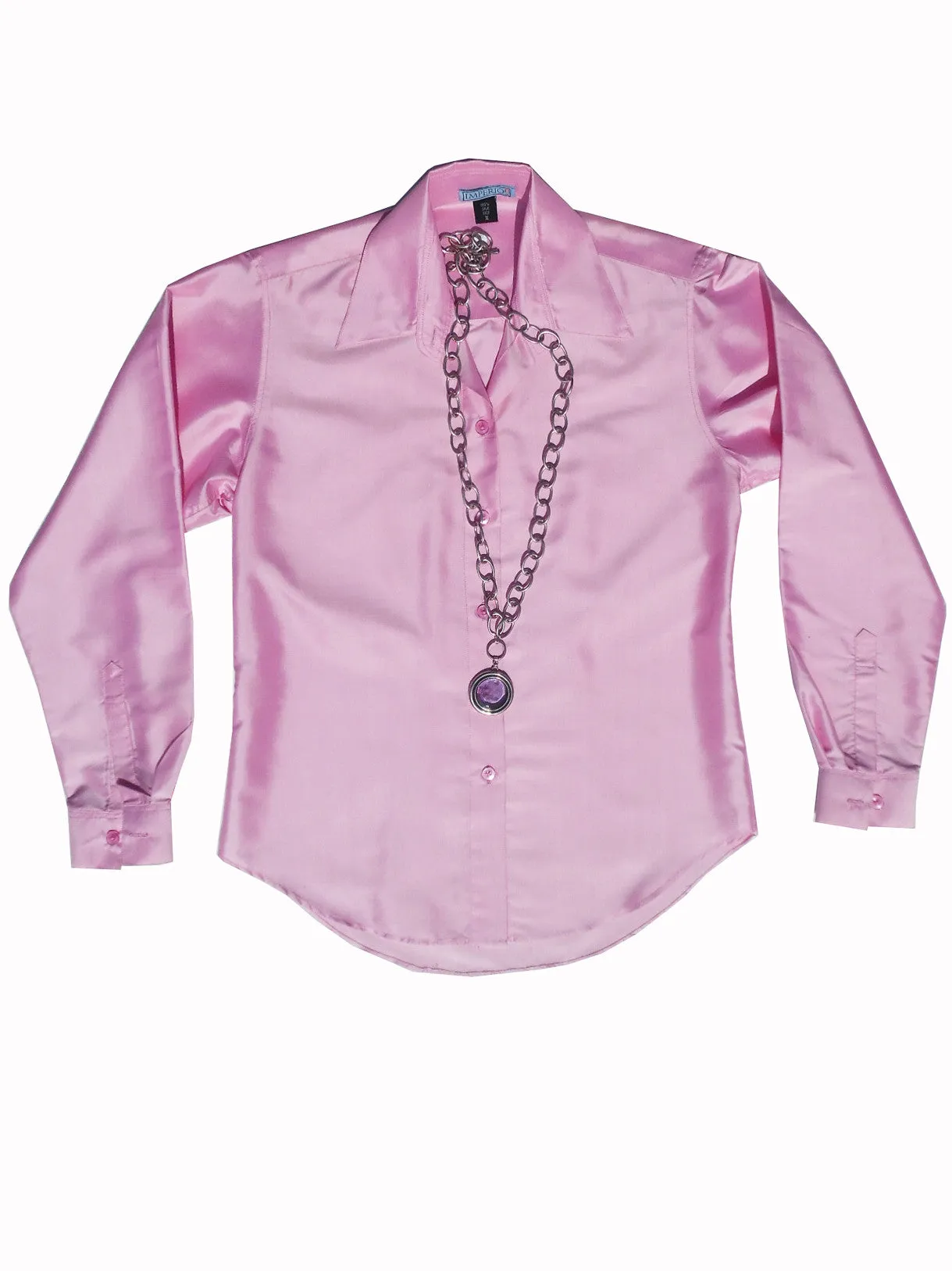 Thai Silk Button Down Shirt Think Pink