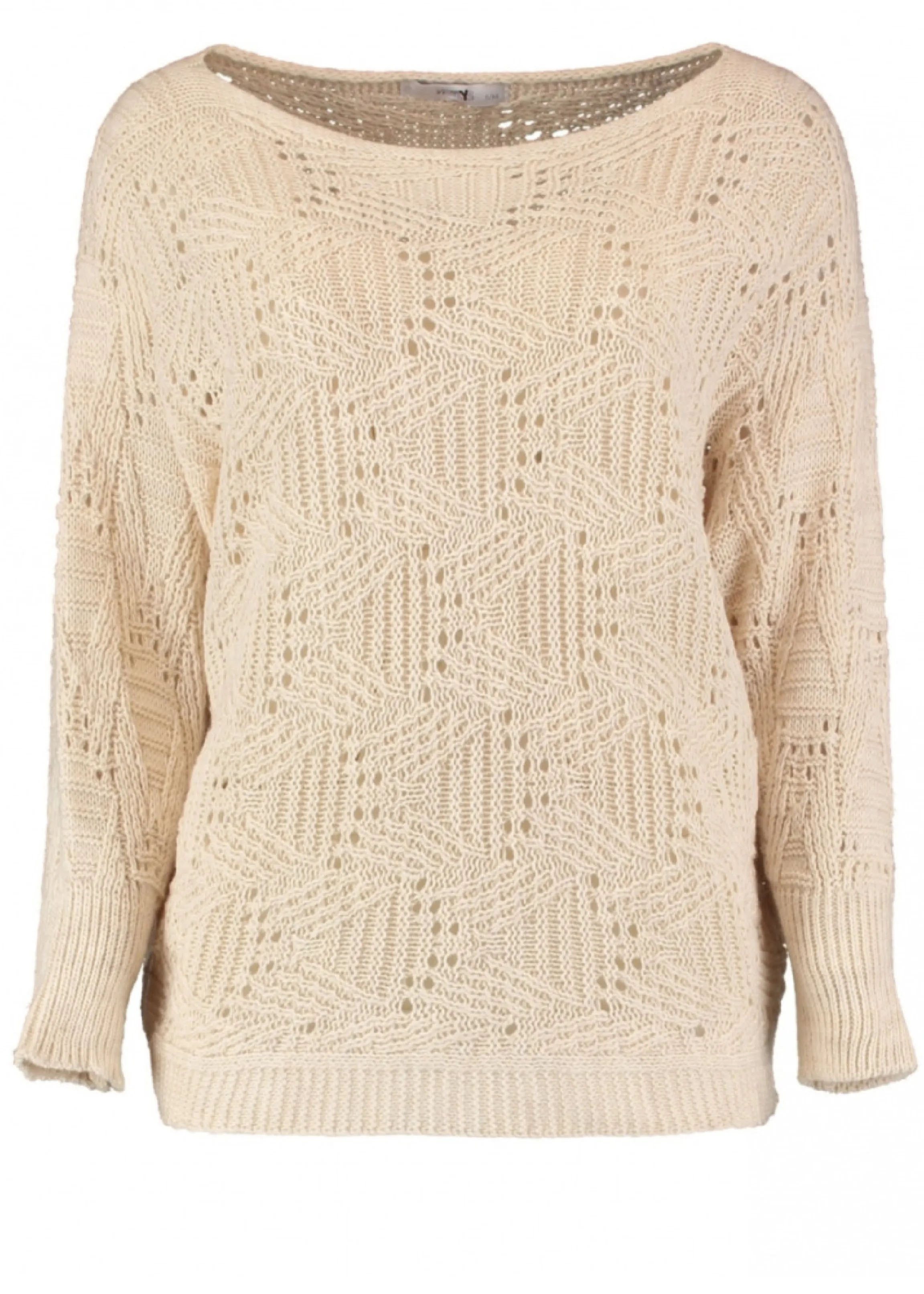 Tola Beige Eyelet Knit Jumper