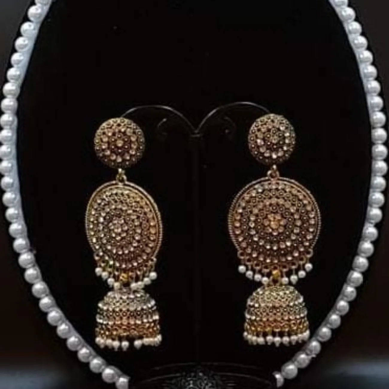 Traditional long indian jhumkas