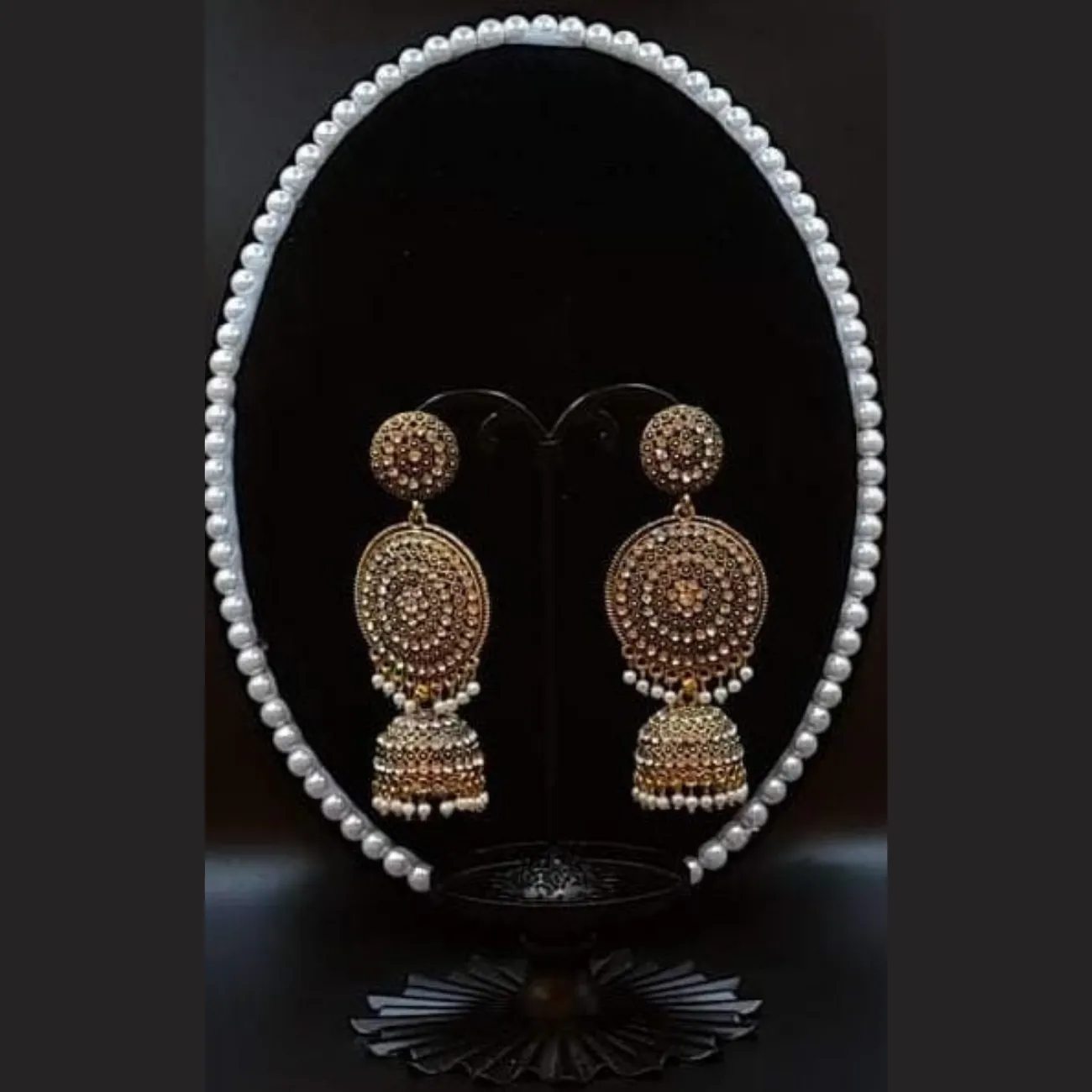 Traditional long indian jhumkas