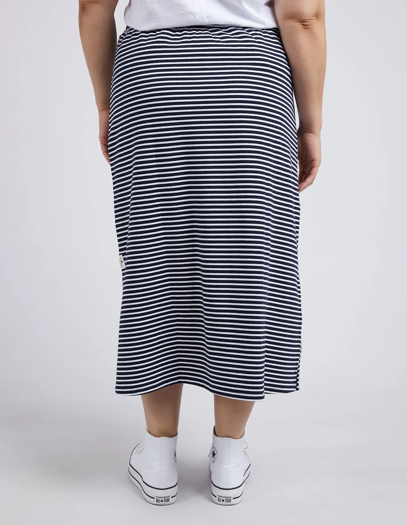 Travel Skirt Navy & White Stripe