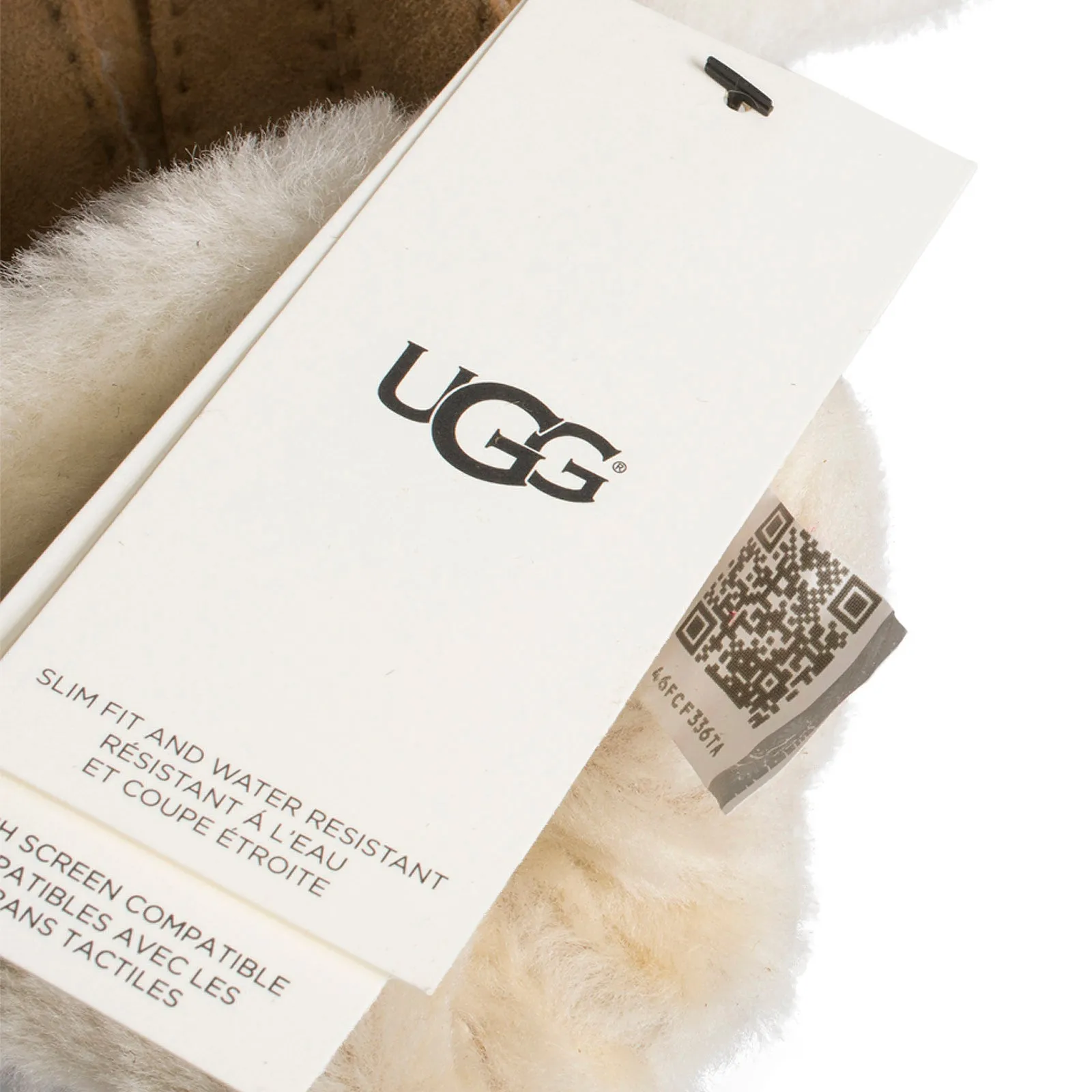 UGG Sheepskin Exposed Slim Tech Chestnut Gloves - Women's