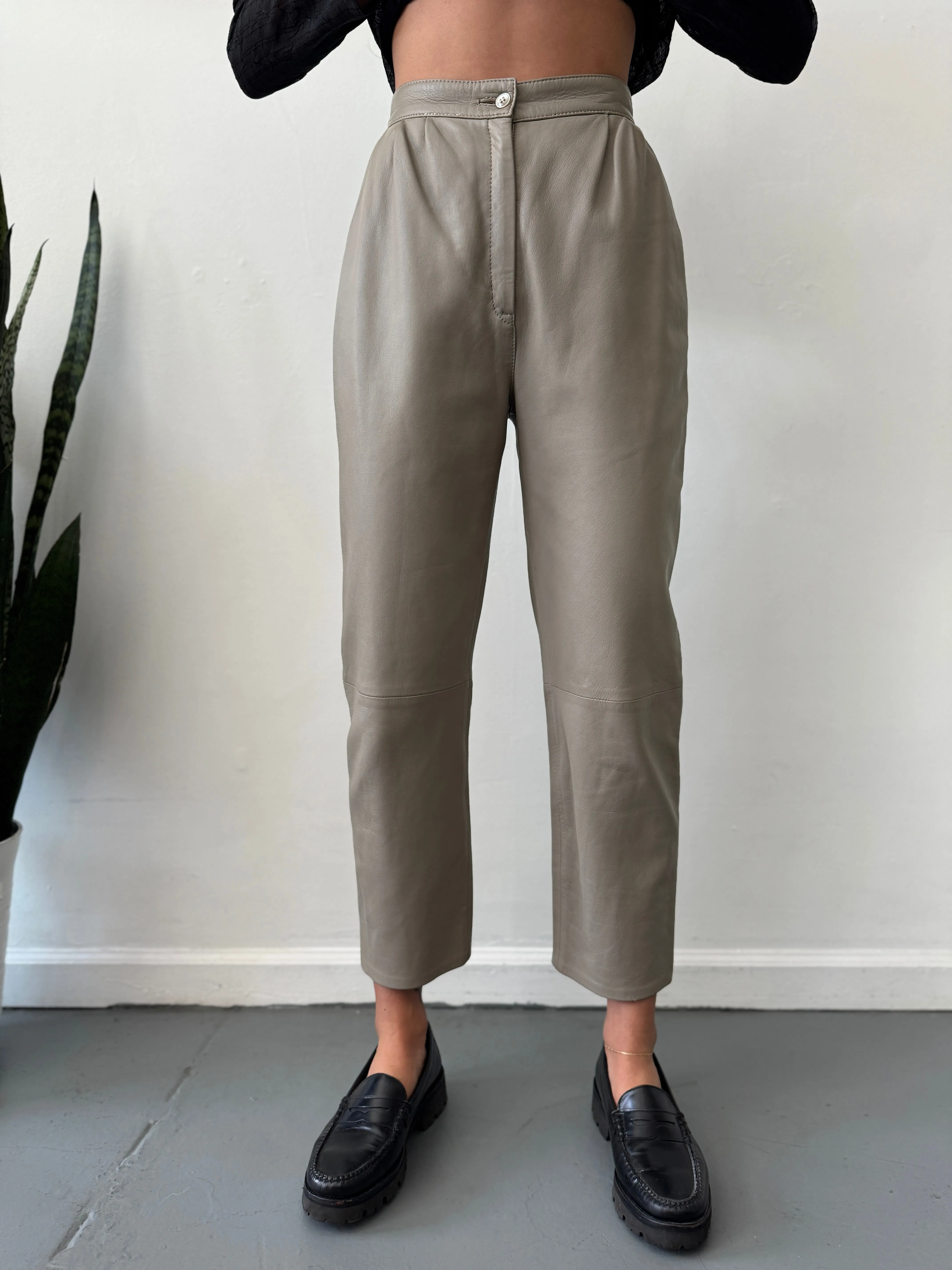 Vintage leather pants high waist “26”