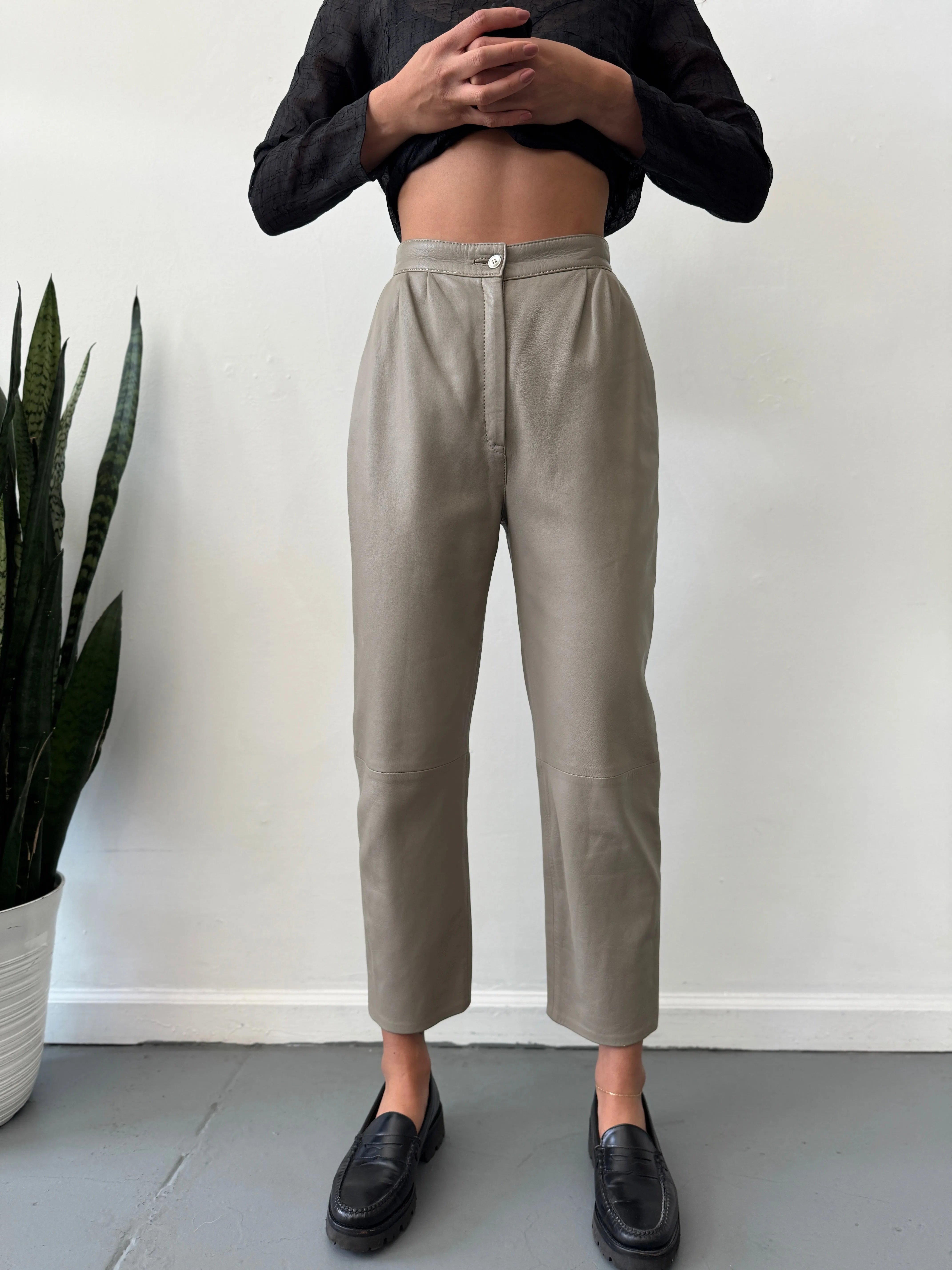 Vintage leather pants high waist “26”