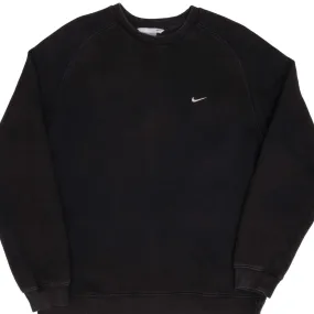 VINTAGE NIKE CLASSIC SWOOSH BLACK SWEATSHIRT 2000S SIZE 2XL