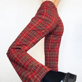 Vintage Red Plaid Pants