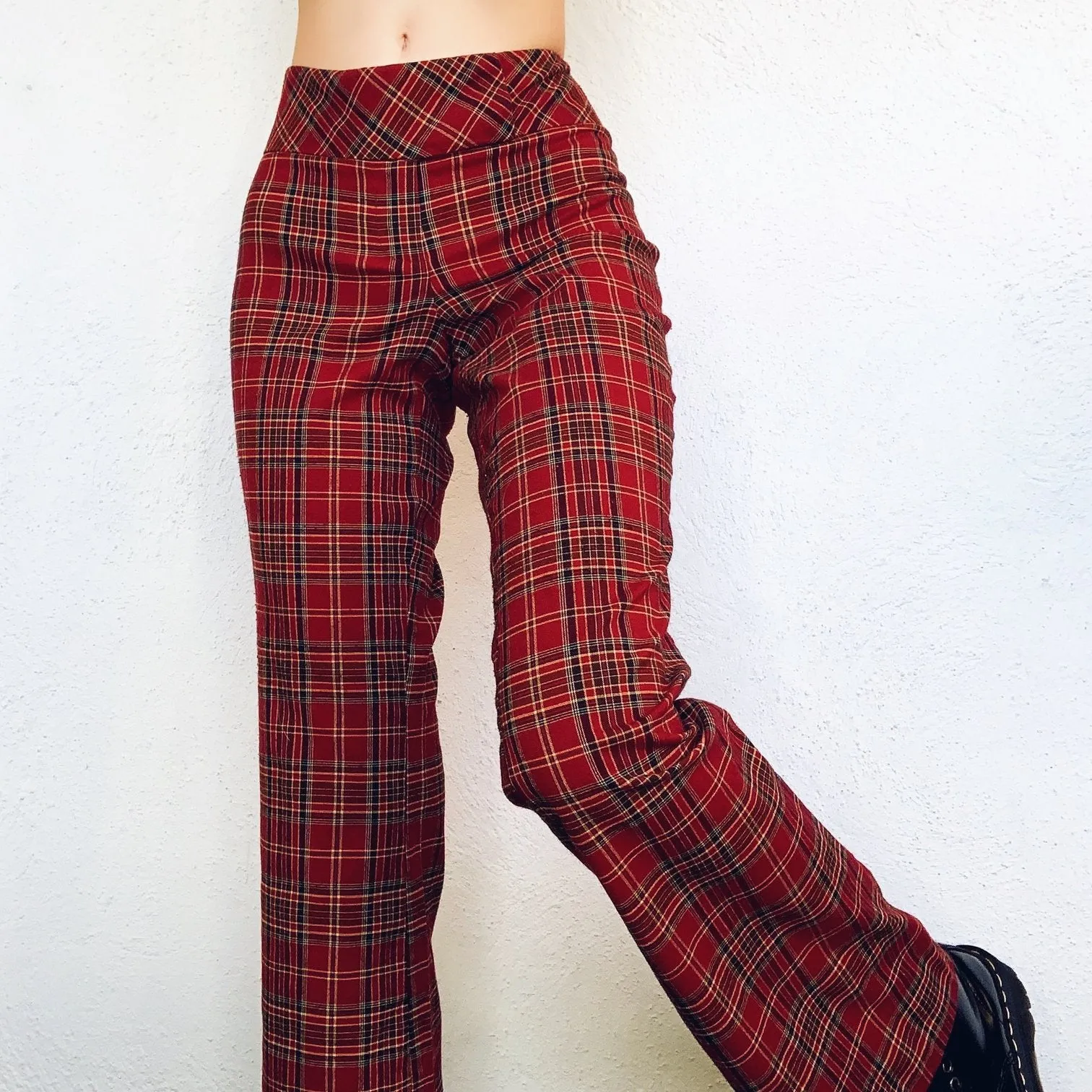 Vintage Red Plaid Pants