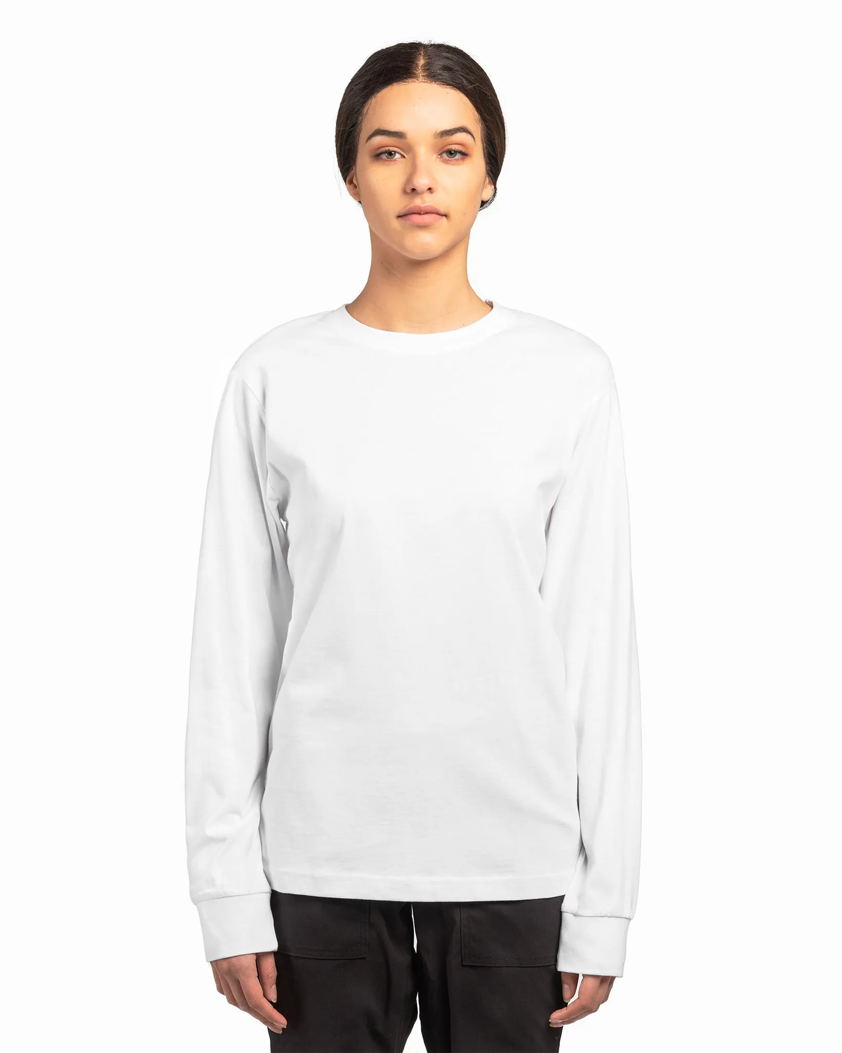 White American Grown Supima® 100% Cotton 6oz Long Sleeve T-Shirt