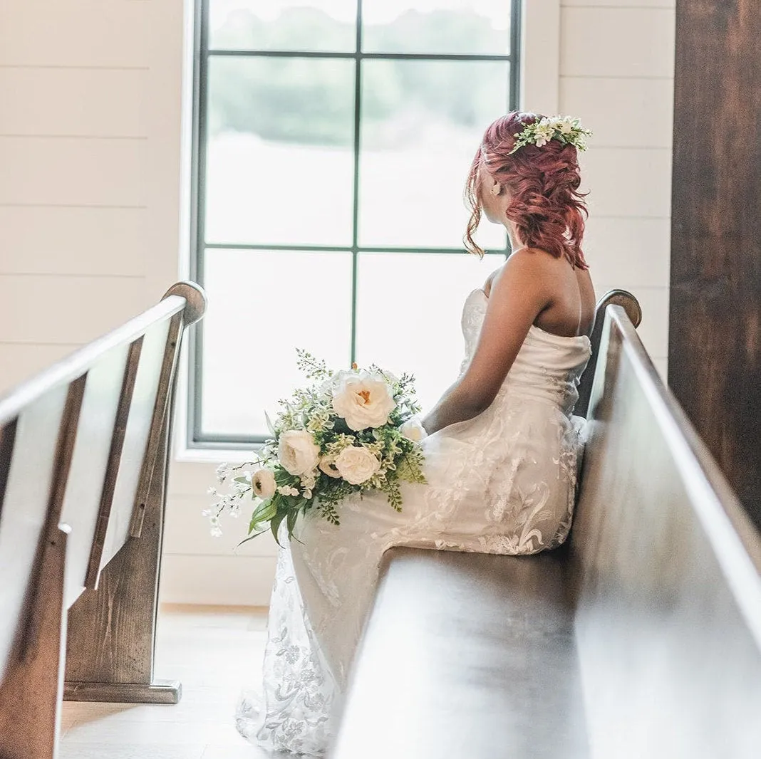 White Teardrop Bridal Bouquet