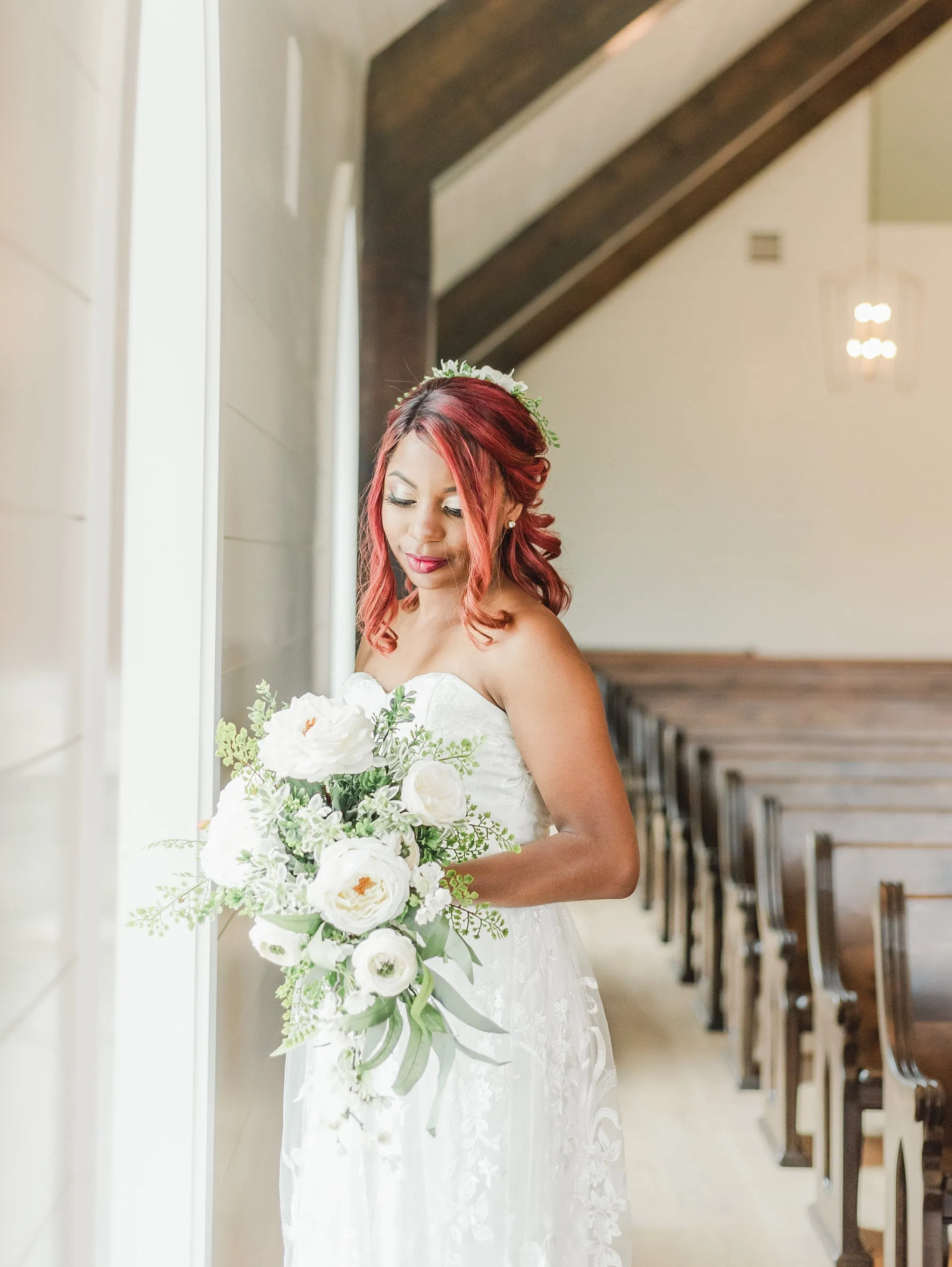 White Teardrop Bridal Bouquet