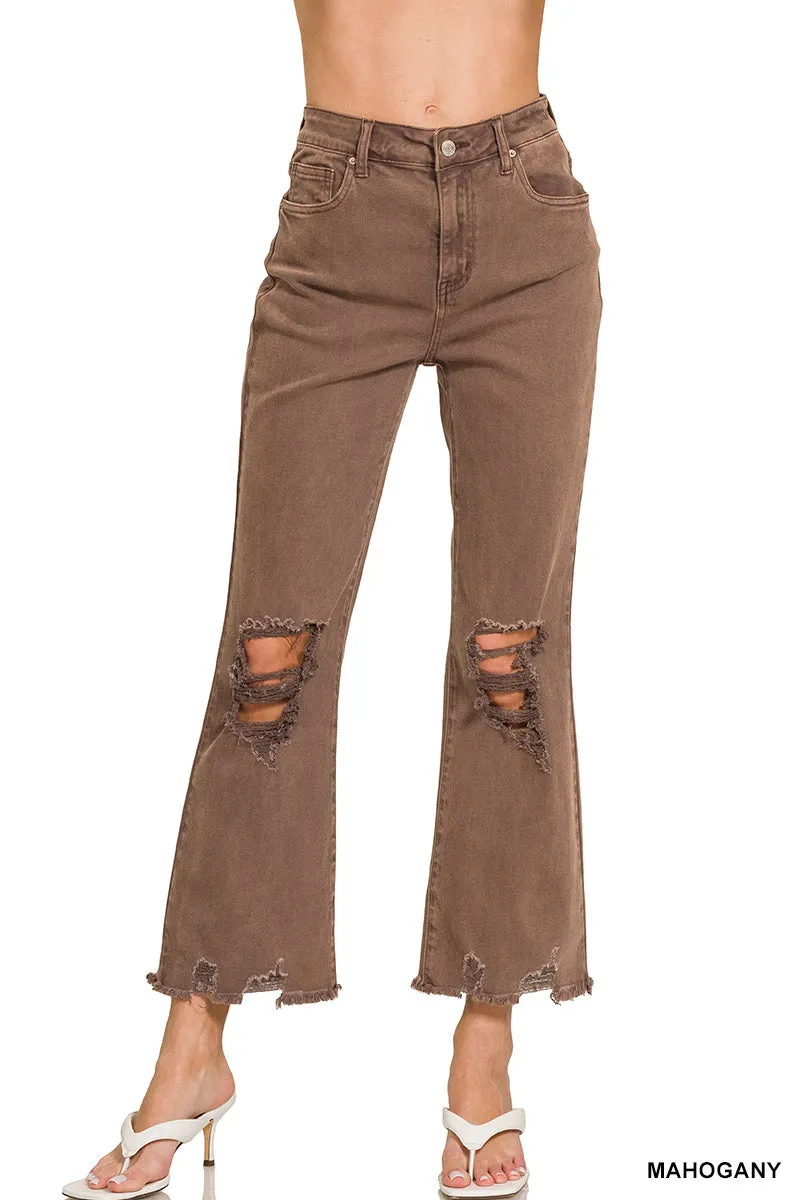 Wilma - A Pair of Flared Crop Pants