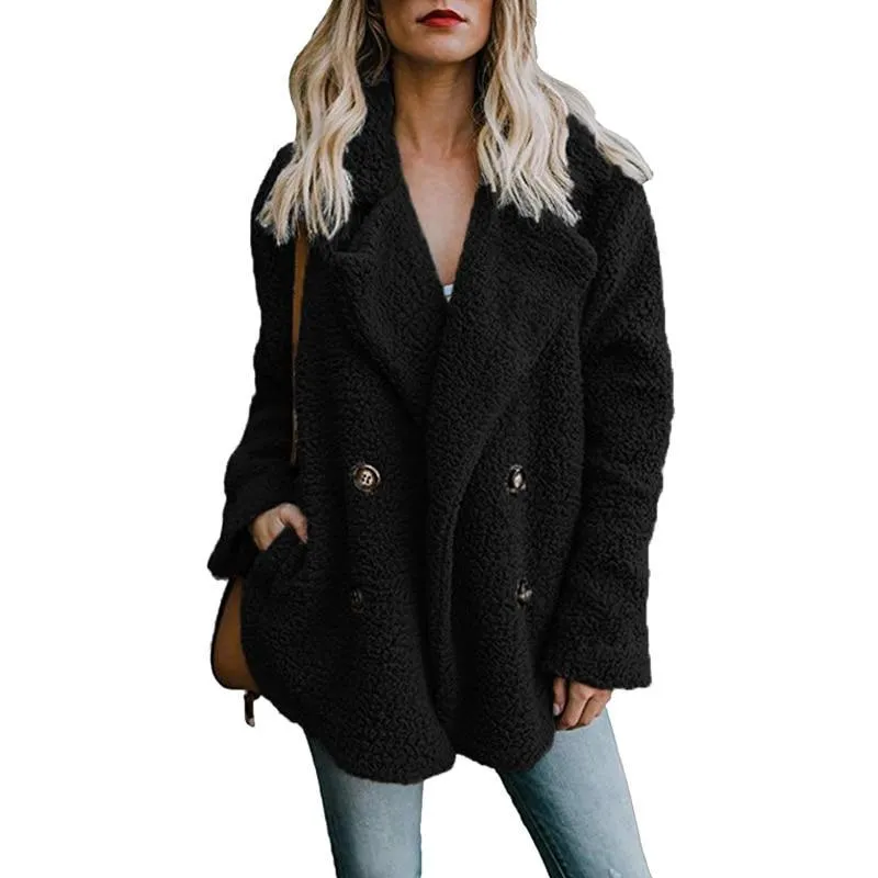 Winter Faux Fur Coat 2018 Casual Solid Warm Jacket