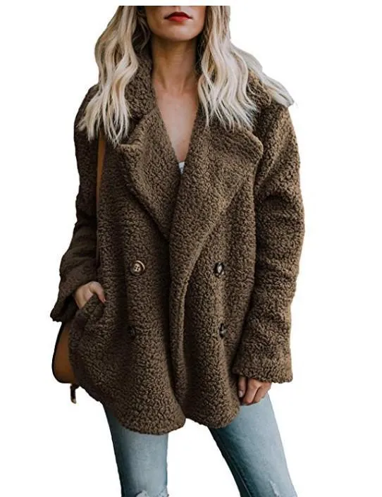 Winter Faux Fur Coat 2018 Casual Solid Warm Jacket