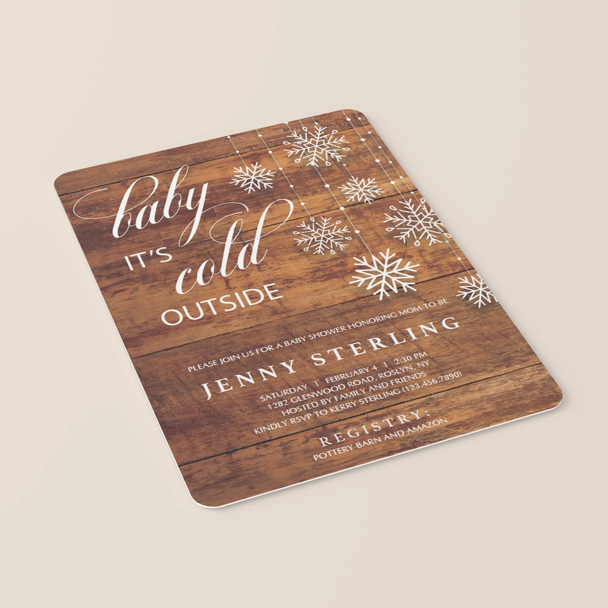 Winter Wonderland Baby Shower Invitation Suite Templates