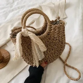 Women Summer Shoulder Straw Bag