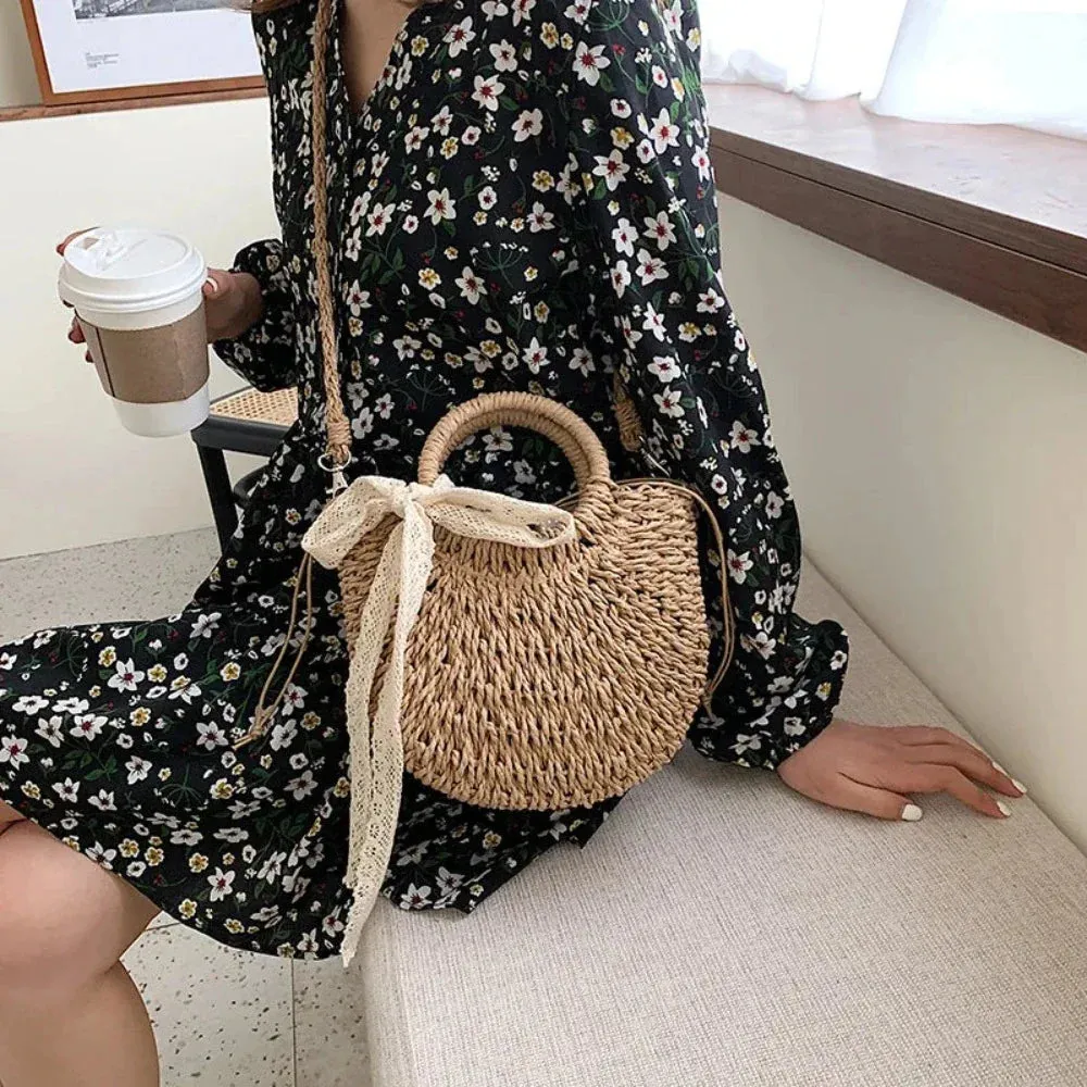 Women Summer Shoulder Straw Bag