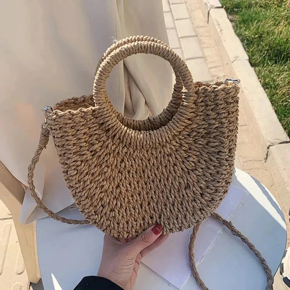 Women Summer Shoulder Straw Bag