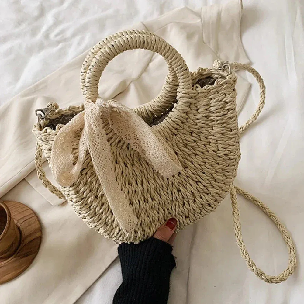 Women Summer Shoulder Straw Bag